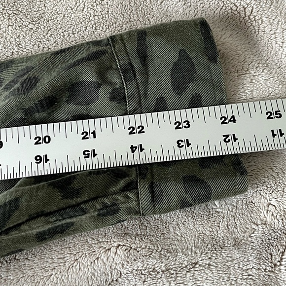 Rails Collins Linen Blend Green Leopard Utility Jacket Animal Print Size XL NWOT - Picture 15 of 16
